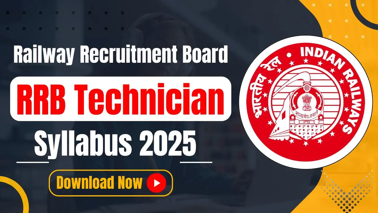 RRB Technician Syllabus 2025 Pdf Download Grade I & III Exam Pattern (in Hindi/English)