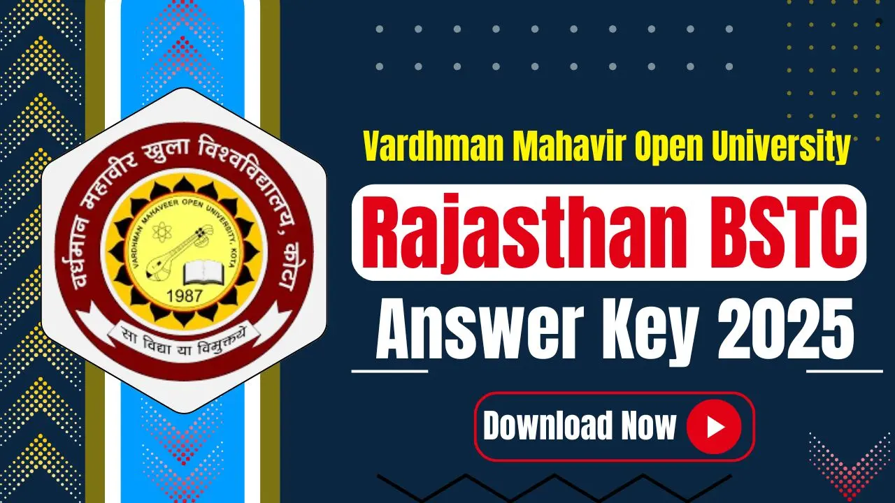 Rajasthan BSTC Answer Key 2025 Download Pdf VMOU Pre DELED Question Paper